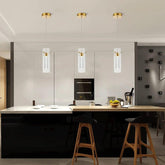 Transparent Long Cylinder Glass Pendant Light - Clowas
